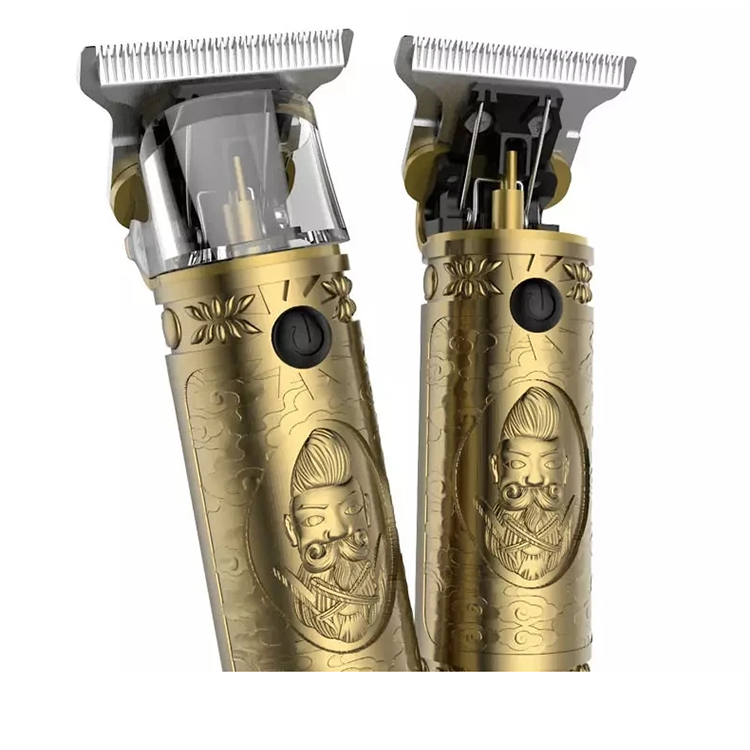 Aparador de pelos afiado com lâmina T de aço inoxidável sem fio T9 USB, barbeador masculino recarregável