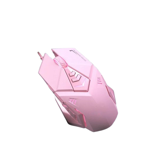 Mouse gamer ergonômico com fio (6 botões, LED, 2400 DPI, USB)