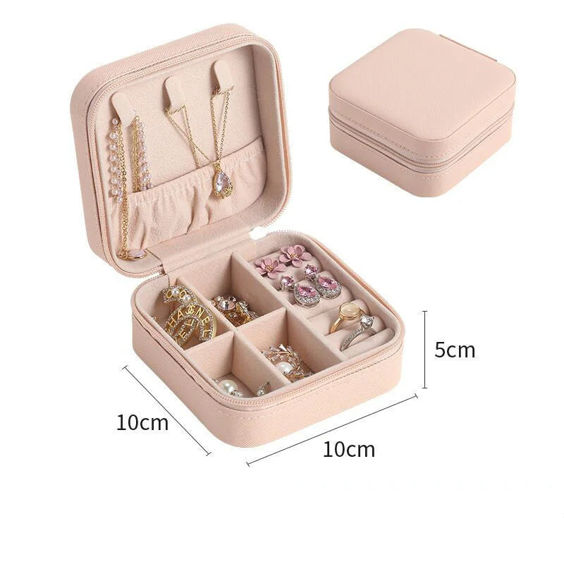 Mini porta-jóias de couro