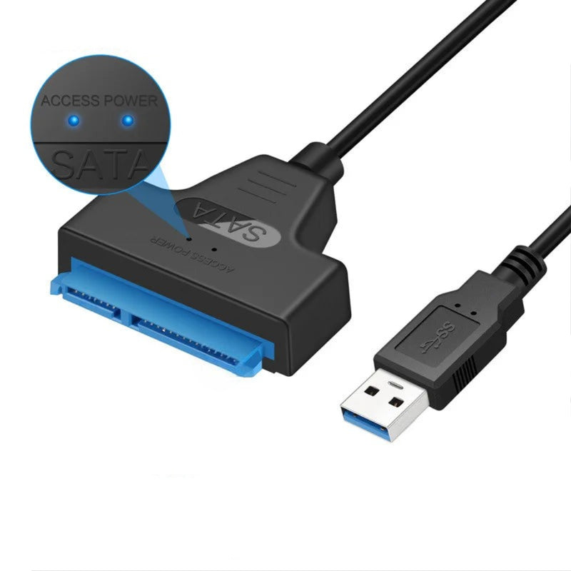 Cabo adaptador SATA para USB 3.0 e 2.0 de até 6 Gbps para disco rígido SSD externo de 2,5 polegadas