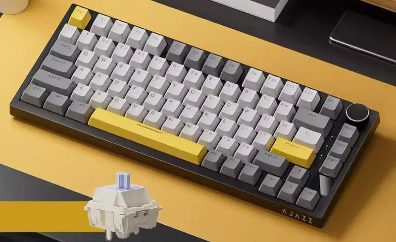 Teclado mecânico AJAZZ AK820/AK820Pro com tela TFT e botão multifuncional