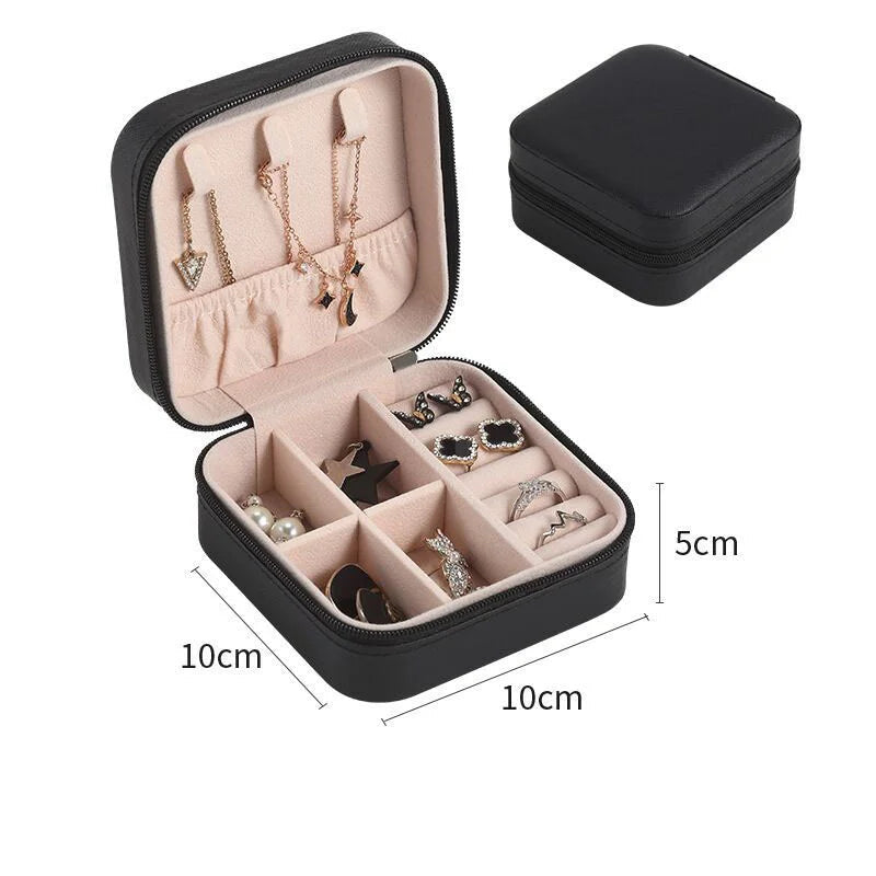 Mini porta-jóias de couro