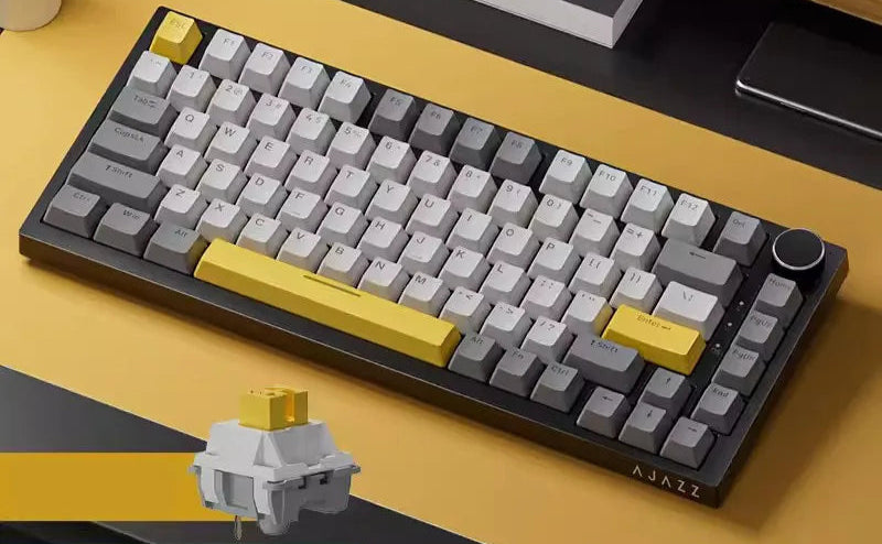 Teclado mecânico AJAZZ AK820/AK820Pro com tela TFT e botão multifuncional