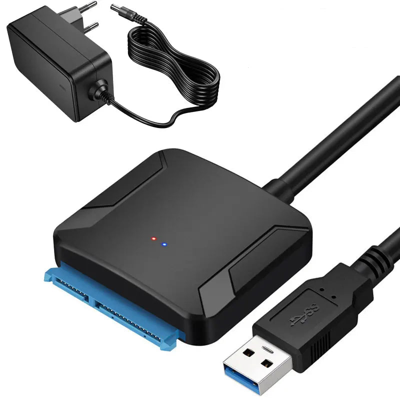 Adaptador conversor usb 3.0 para hdd e ssd sata III de 2,5" e 3,5"