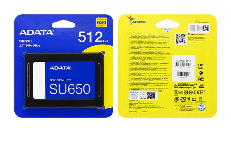 SSD Adata - SU650 3D NAND 2.5 " SATA III