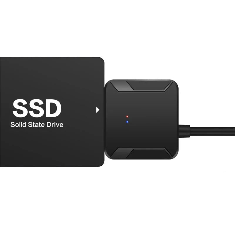Adaptador conversor usb 3.0 para hdd e ssd sata III de 2,5" e 3,5"