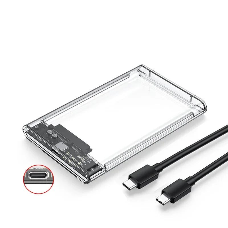 Case USB 3.0 Tipo C Sata III 2.5 Pol. para HDD ou SSD