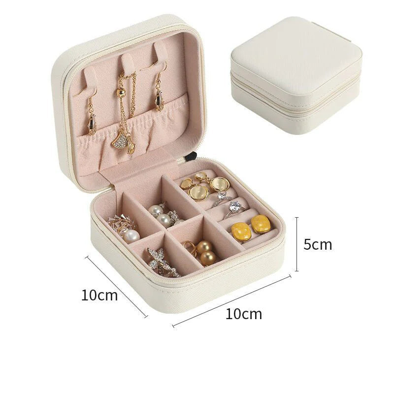 Mini porta-jóias de couro