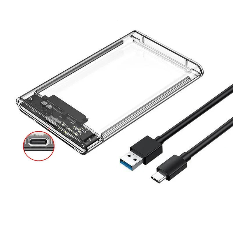 Case USB 3.0 Tipo C Sata III 2.5 Pol. para HDD ou SSD