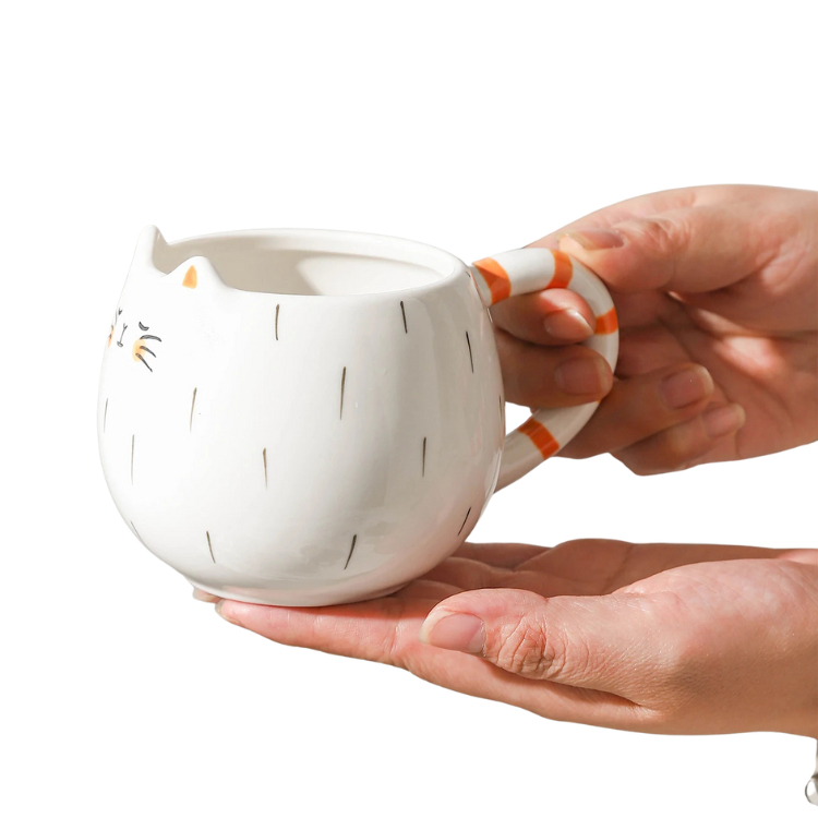 Caneca em formato de gato