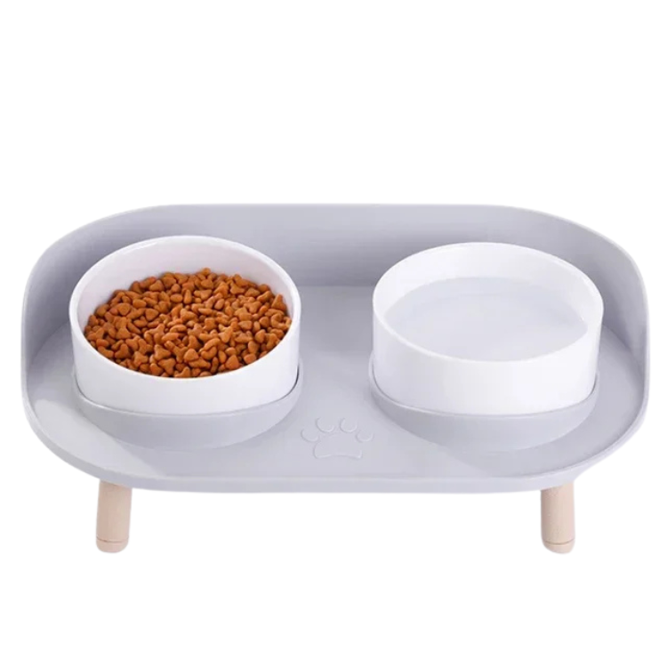Alimentador e tigela para gatos e cães com altura ajustável