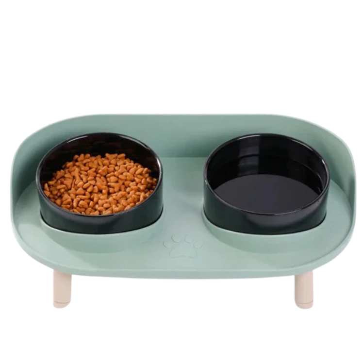 Alimentador e tigela para gatos e cães com altura ajustável