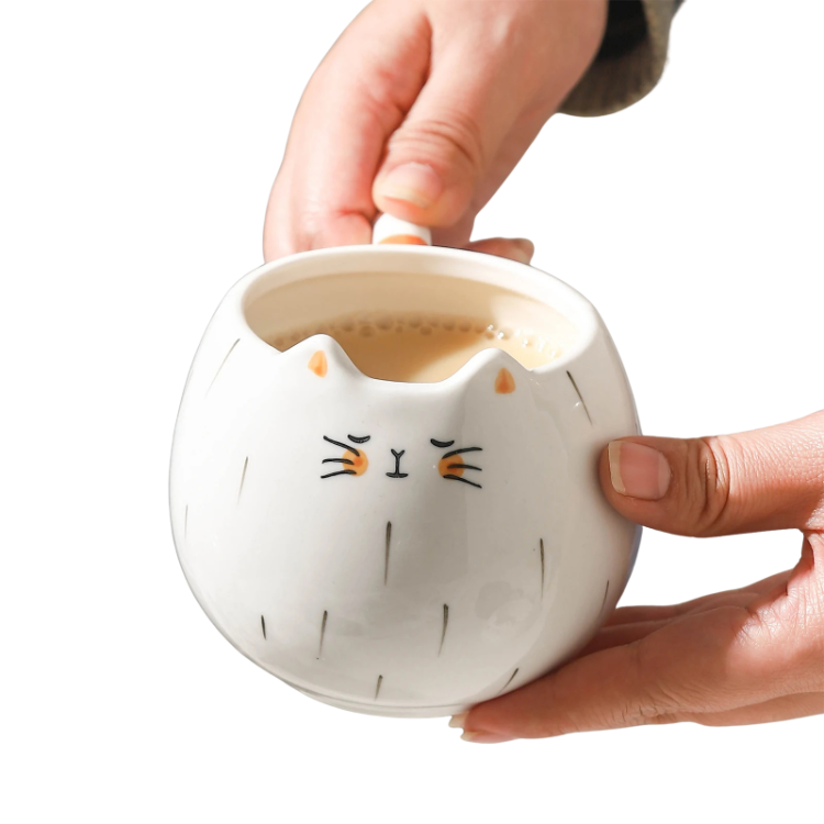 Caneca em formato de gato