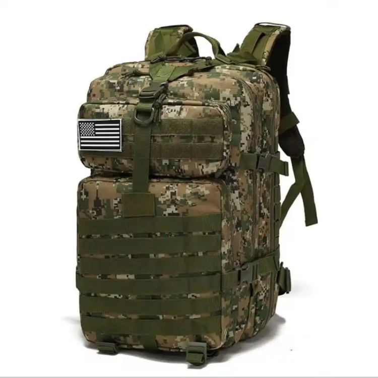 Mochila tática de 50L, grande, espaçosa e reforçado à prova d'água
