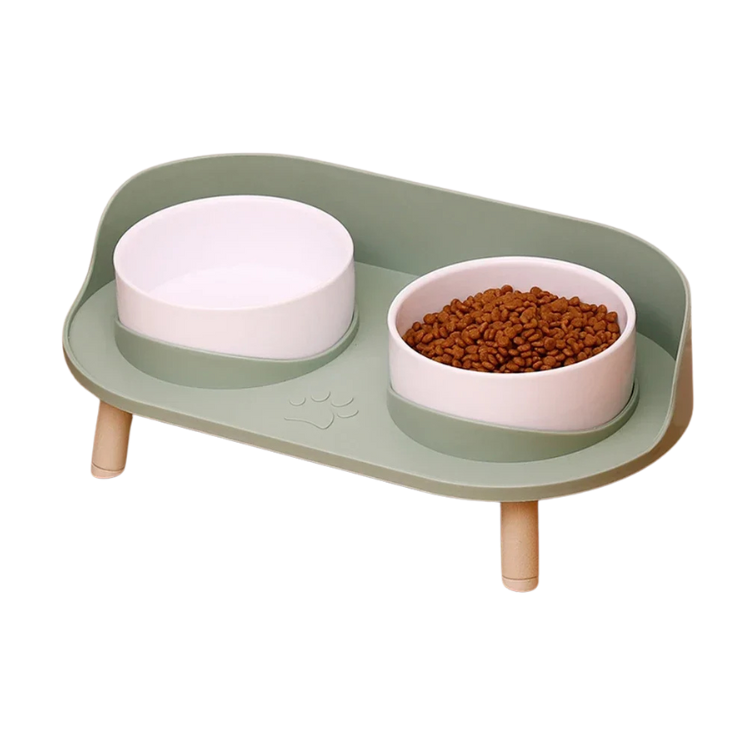 Alimentador e tigela para gatos e cães com altura ajustável