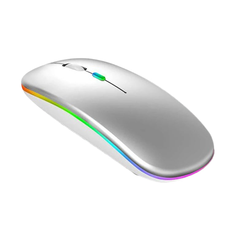 Mouse sem fio LED USB Bluetooth recarregável RGB