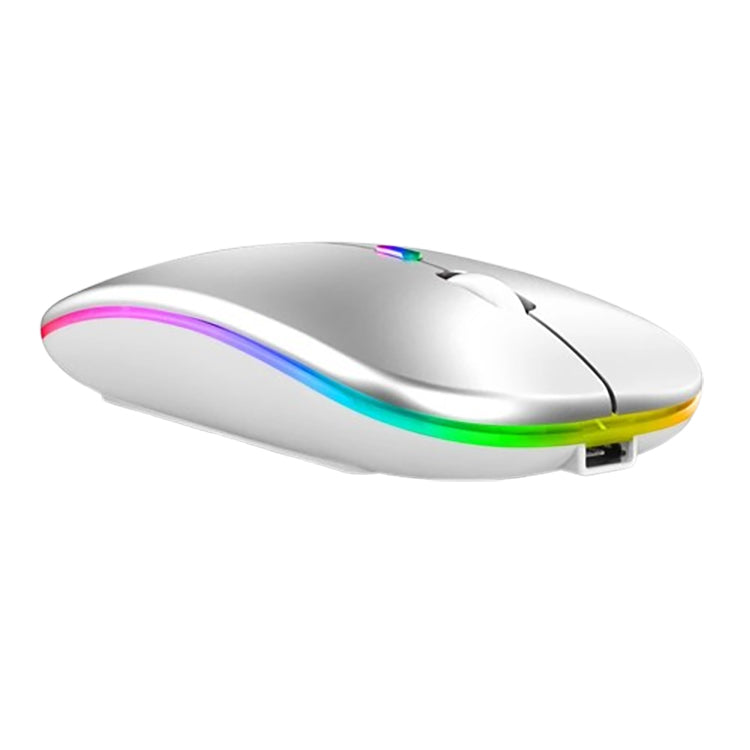 Mouse sem fio LED USB Bluetooth recarregável RGB