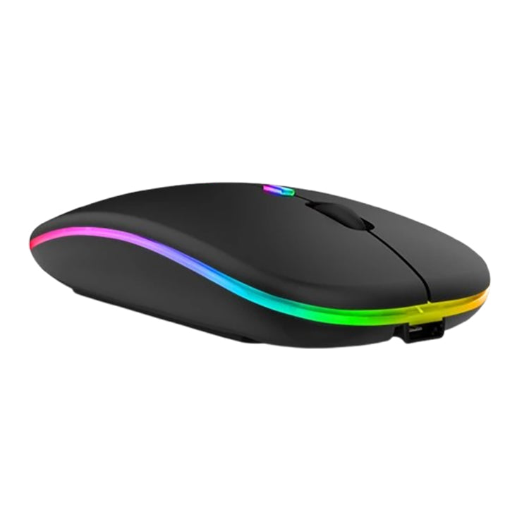 Mouse sem fio LED USB Bluetooth recarregável RGB