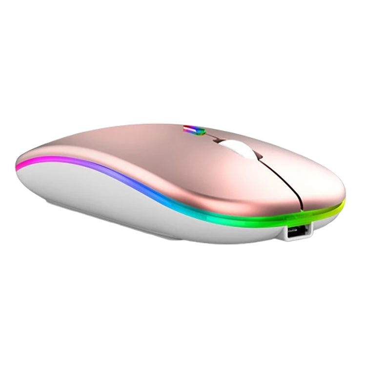 Mouse sem fio LED USB Bluetooth recarregável RGB