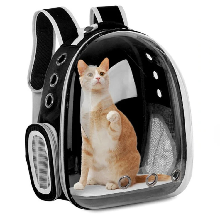 Bolsa de transporte para gatos e animais de estimação respirável