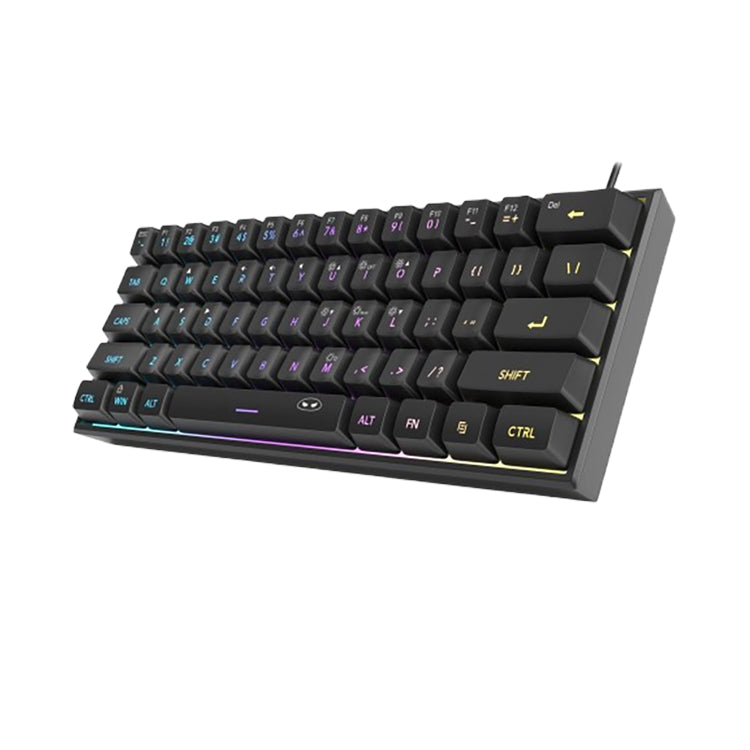 Teclado gamer MageGee Mini 60% RGB de 61 teclas, TS91 ergonômico